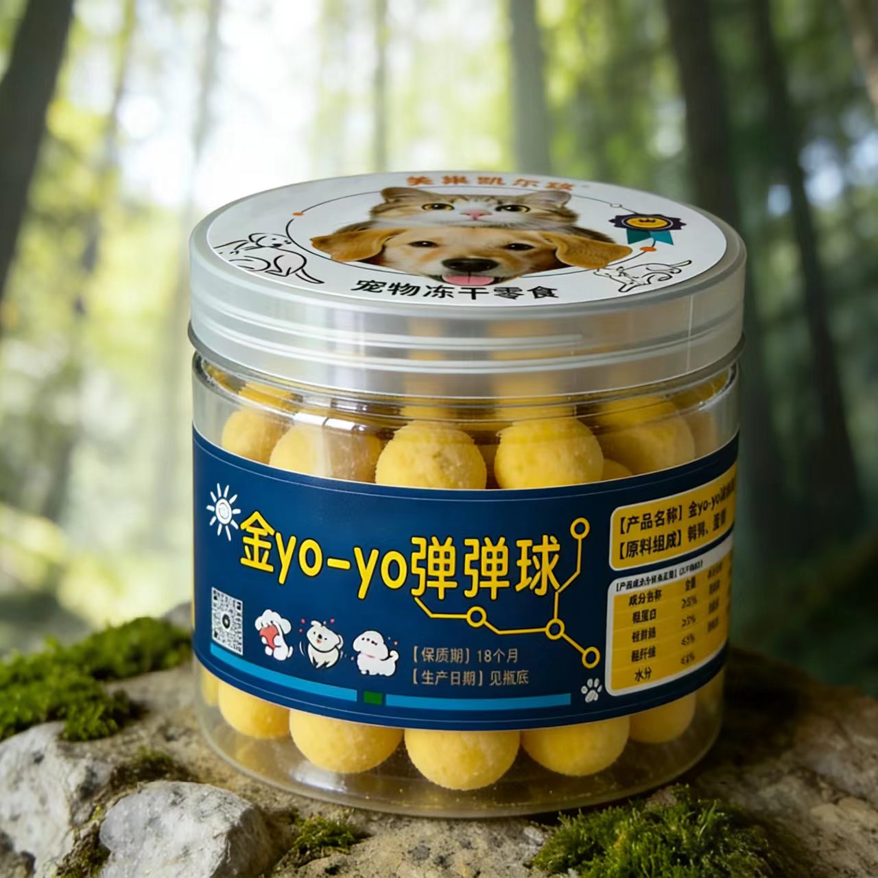 金yo-yo弹弹球 鸭肉蛋黄冻干